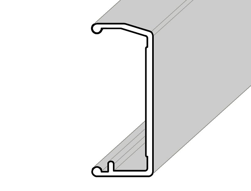 Krycí profil pre profil 1280 a profil 1700, anodizovaný