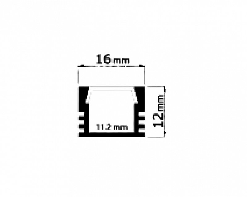 náhľad Povrchový hlinikový profil pre LED pásy PDS4–K-10998